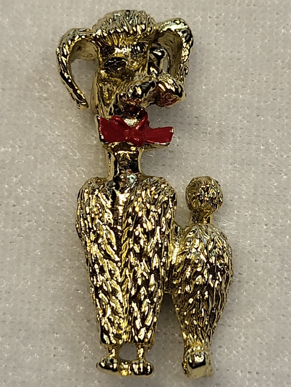 Vintage 50s Gold-toned Poodle Brooch